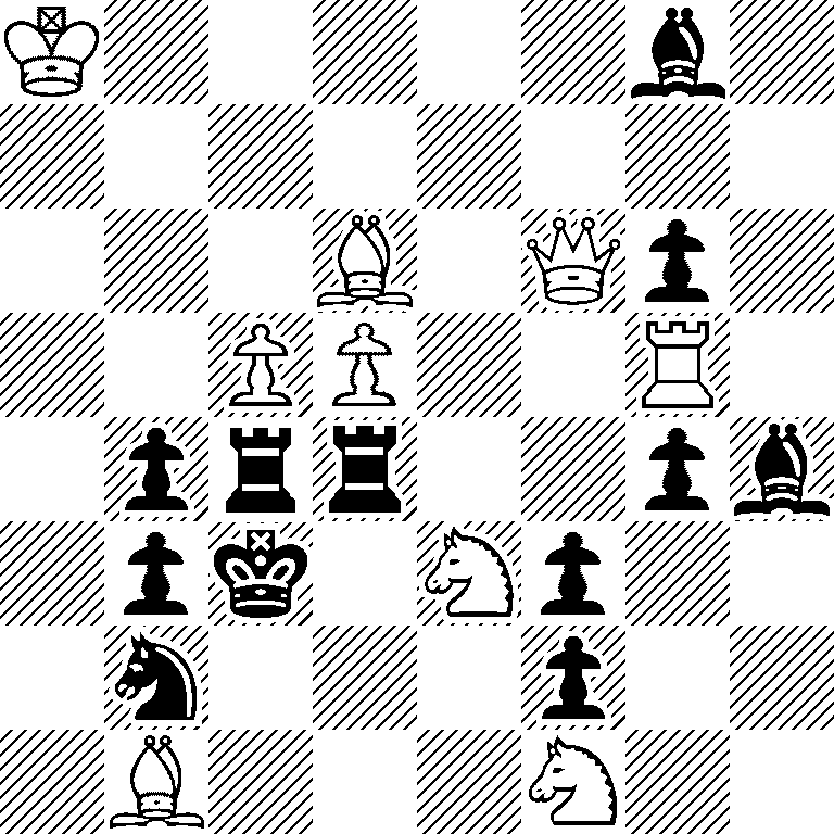 K5b1/8/3B1Qp1/2PP2R1/1prr2pb/1pk1Np2/1n3p2/1B3N2