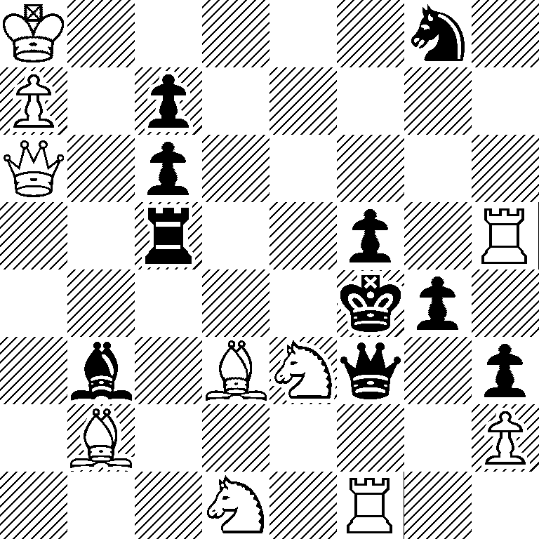 K5n1/P1p5/Q1p5/2r2p1R/5kp1/1b1BNq1p/1B5P/3N1R2