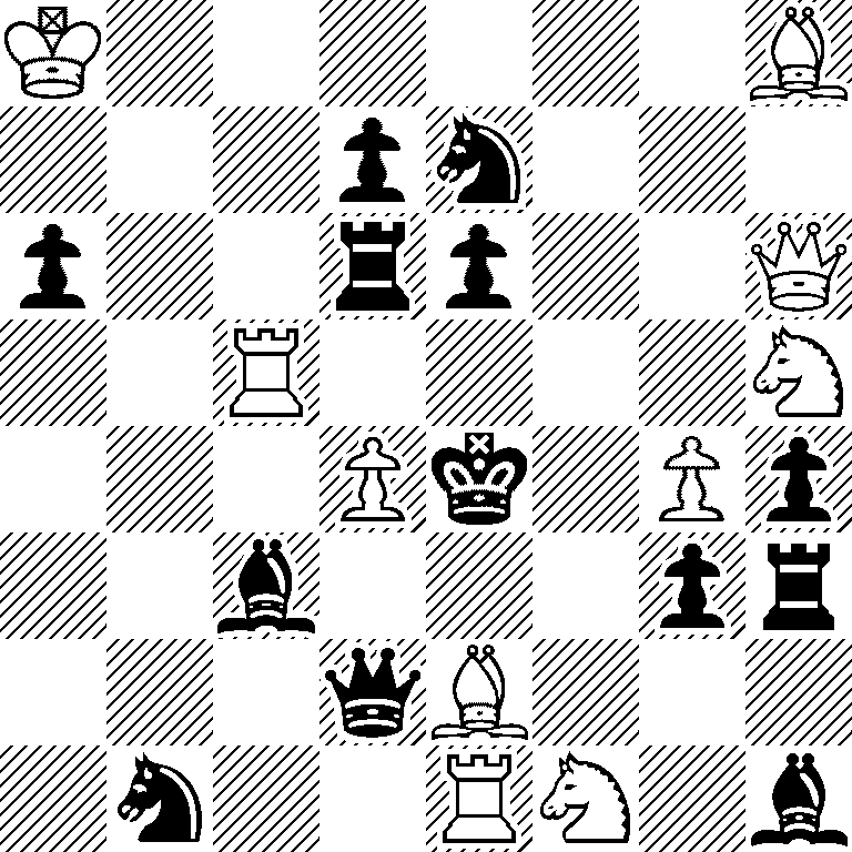 K6B/3pn3/p2rp2Q/2R4N/3Pk1Pp/2b3pr/3qB3/1n2RN1b