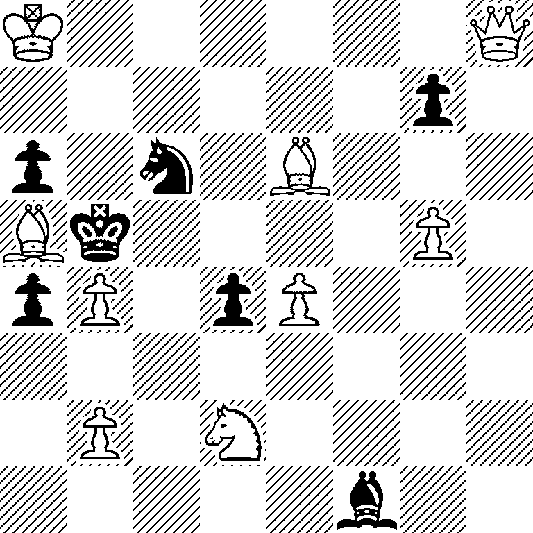 K6Q/6p1/p1n1B3/Bk4P1/pP1pP3/8/1P1N4/5b2