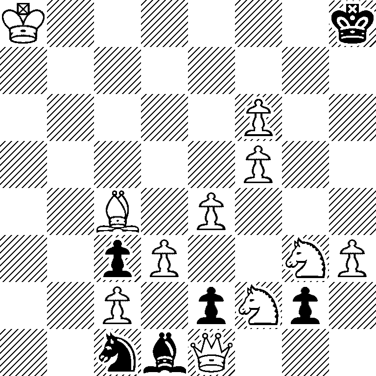 K6k/8/5P2/5P2/2B1P3/2pP2NP/2P1pNp1/2nbQ3