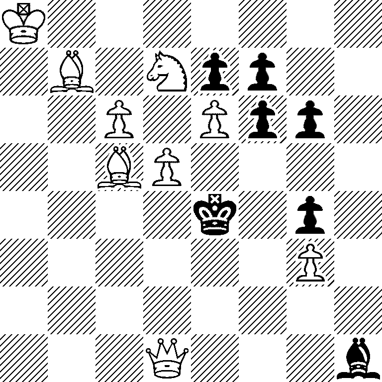 K7/1B1Npp2/2P1Ppp1/2BP4/4k1p1/6P1/8/3Q3b