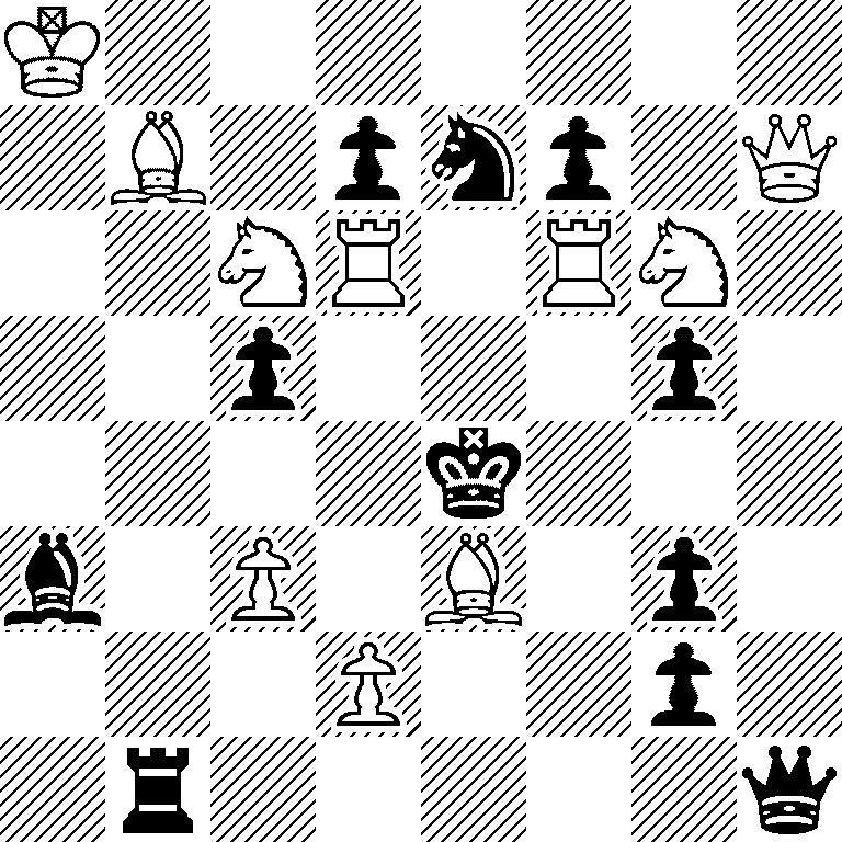 K7/1B1pnp1Q/2NR1RN1/2p3p1/4k3/b1P1B1p1/3P2p1/1r5q
