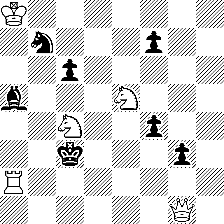 K7/1n3p2/2p5/b3N3/2N2p2/2k3p1/R7/6Q1