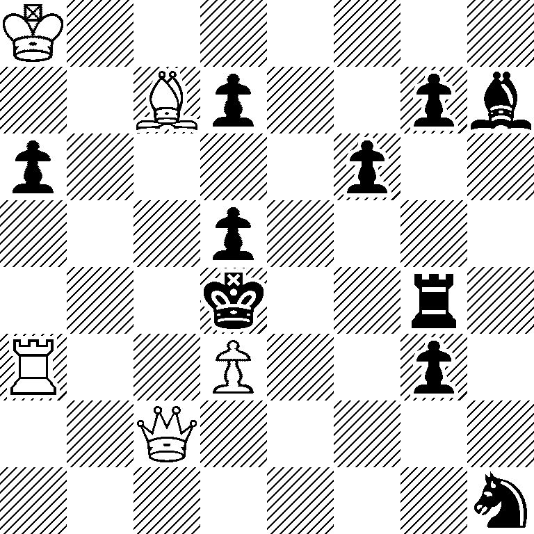 K7/2Bp2pb/p4p2/3p4/3k2r1/R2P2p1/2Q5/7n