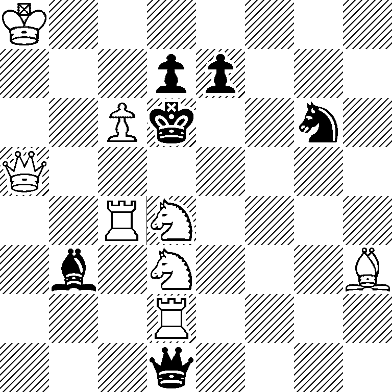 K7/3pp3/2Pk2n1/Q7/2RN4/1b1N3B/3R4/3q4