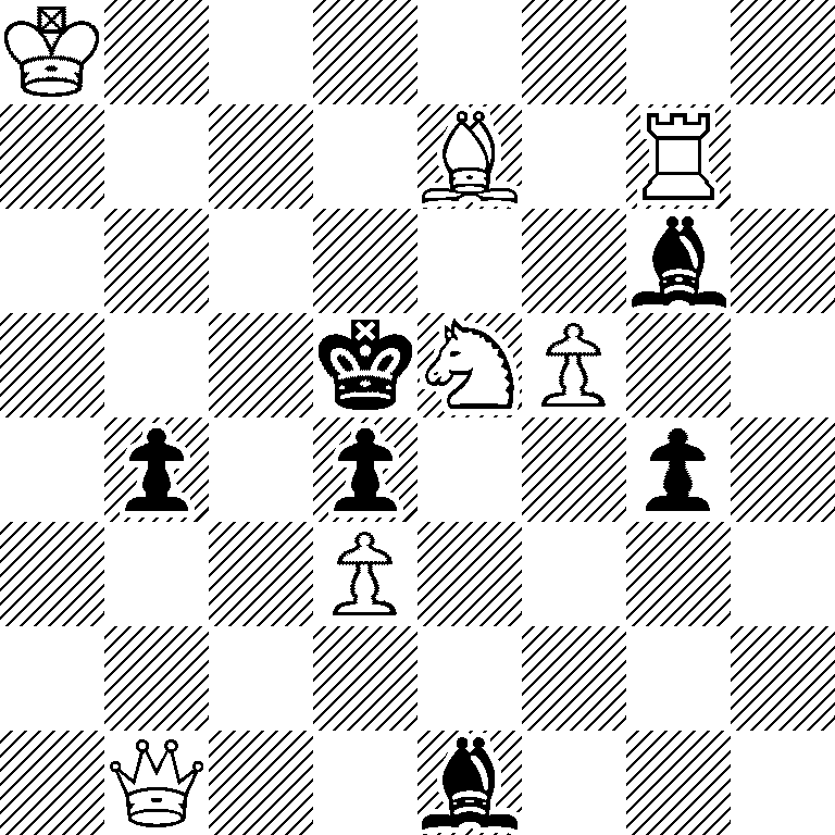 K7/4B1R1/6b1/3kNP2/1p1p2p1/3P4/8/1Q2b3