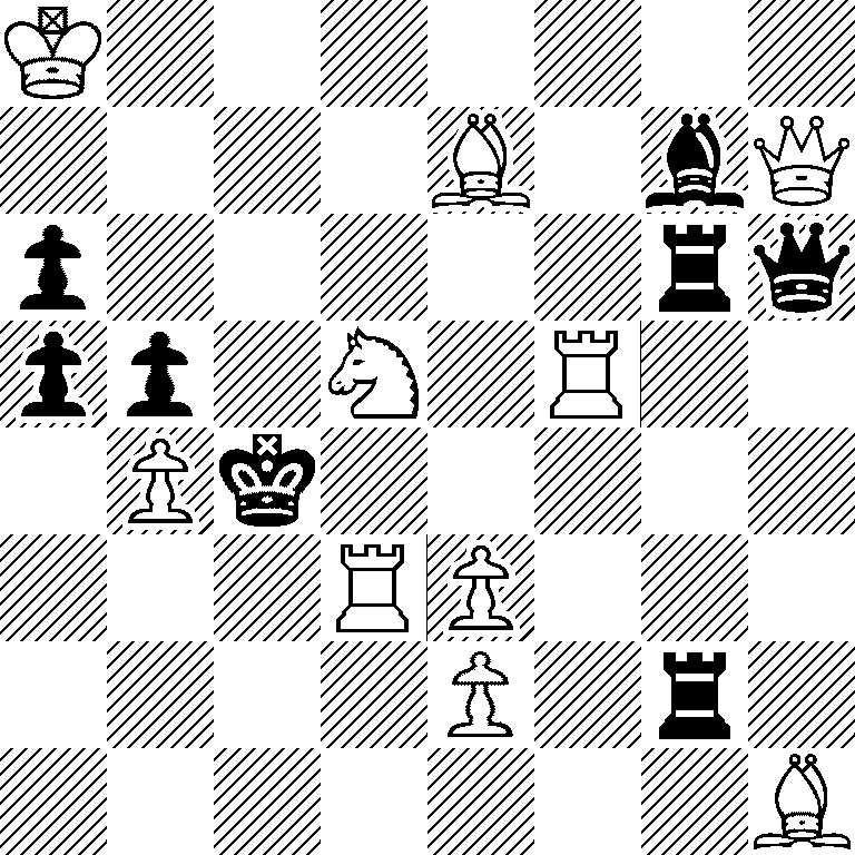K7/4B1bQ/p5rq/pp1N1R2/1Pk5/3RP3/4P1r1/7B
