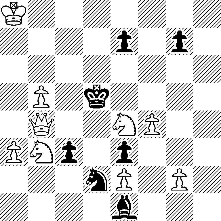 K7/4p1p1/8/1P1k4/1Q2NP2/PNp1p3/3nP1P1/4b3