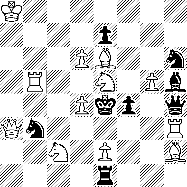 K7/4p3/3PB2n/1R2N1Pb/3Pkp1q/Qn5R/2N1P2B/4r3