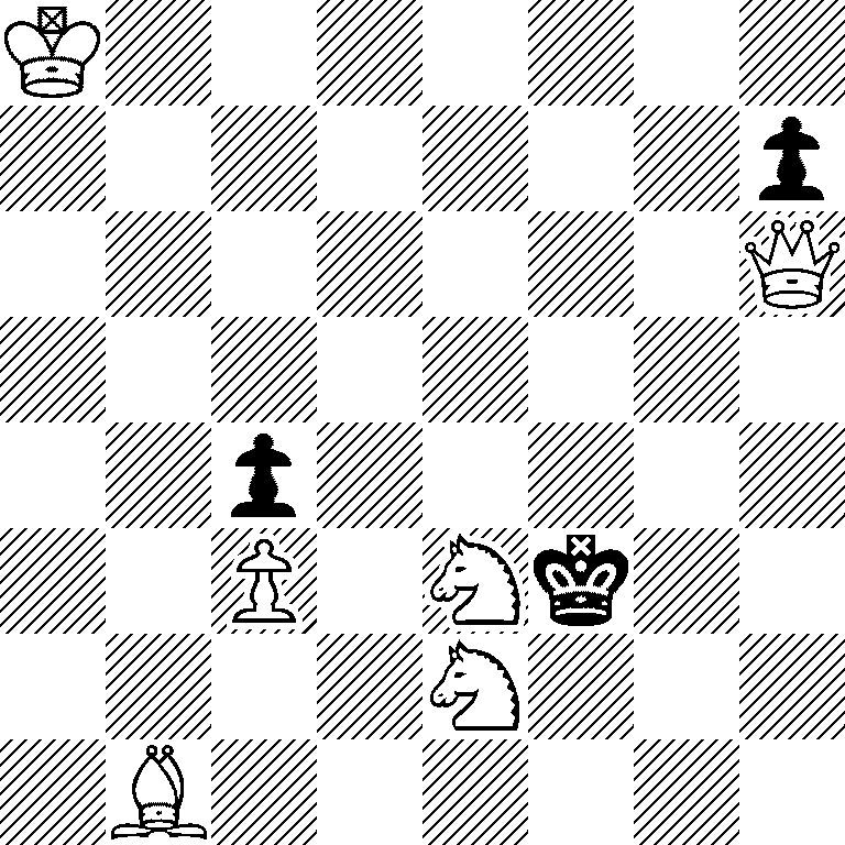 K7/7p/7Q/8/2p5/2P1Nk2/4N3/1B6