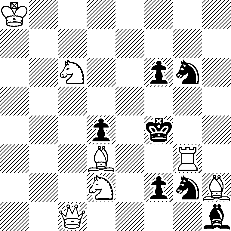 K7/8/2N2pn1/8/3p1k2/3B2R1/3N1pnB/2Q4b