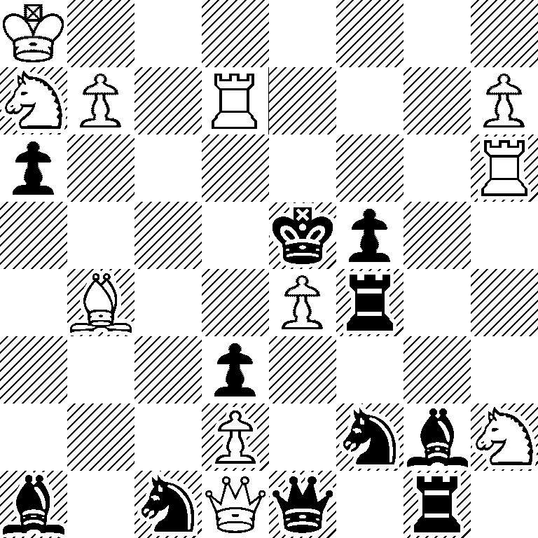 K7/NP1R3P/p6R/4kp2/1B2Pr2/3p4/3P1nbN/b1nQq1r1