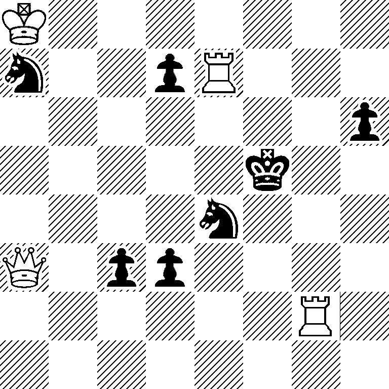 K7/n2pR3/7p/5k2/4n3/Q1pp4/6R1/8