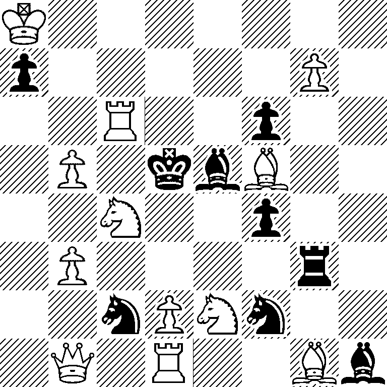 K7/p5P1/2R2p2/1P1kbB2/2N2p2/1P4r1/2nPNn2/1Q1R2Bb