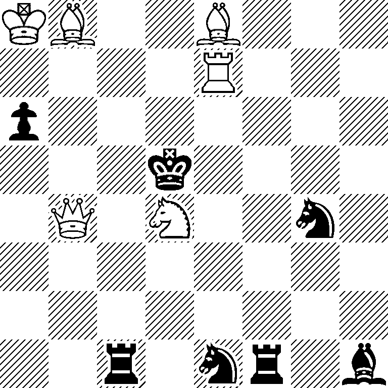 KB2B3/4R3/p7/3k4/1Q1N2n1/8/8/2r1nr1b