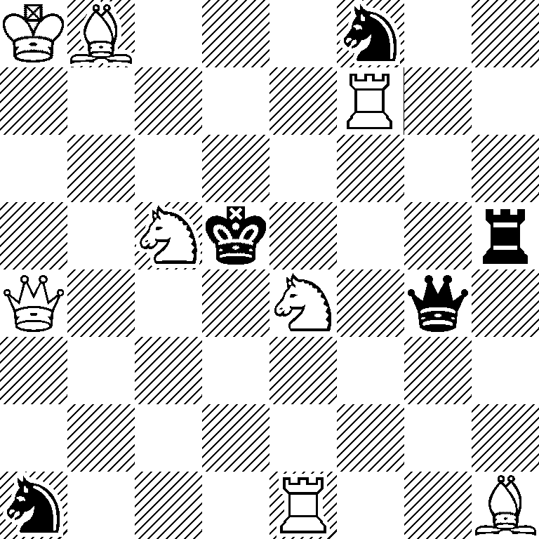 KB3n2/5R2/8/2Nk3r/Q3N1q1/8/8/n3R2B