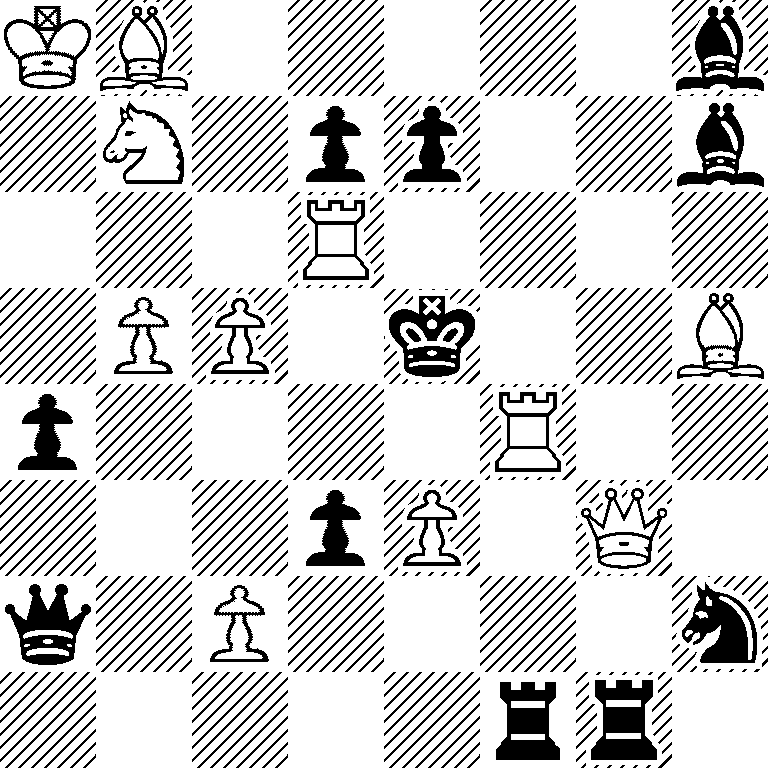 KB5b/1N1pp2b/3R4/1PP1k2B/p4R2/3pP1Q1/q1P4n/5rr1