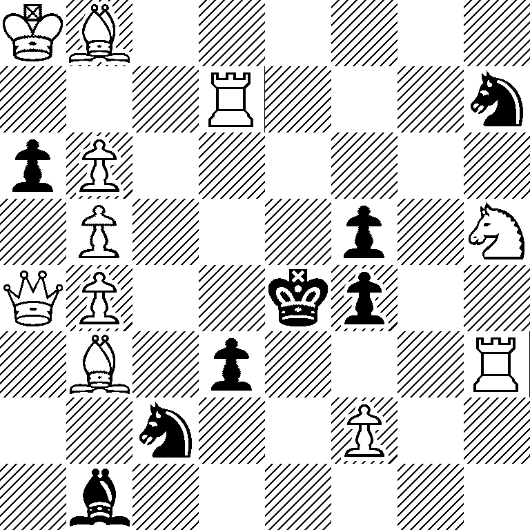 KB6/3R3n/pP6/1P3p1N/QP2kp2/1B1p3R/2n2P2/1b6