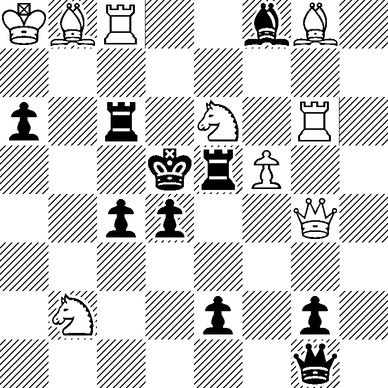 KBR2bB1/8/p1r1N1R1/3krP2/2pp2Q1/8/1N2p1p1/6q1