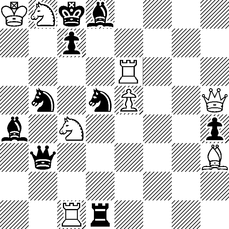 KNkb4/2p5/4R3/1n1nP2Q/b1N4p/1q5B/8/2Rr4
