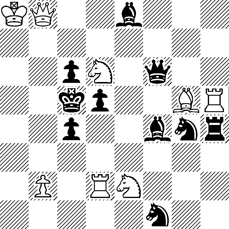 KQ2b3/8/2pN1q2/2kp2BR/2p2bnr/8/1P1RN3/5n2