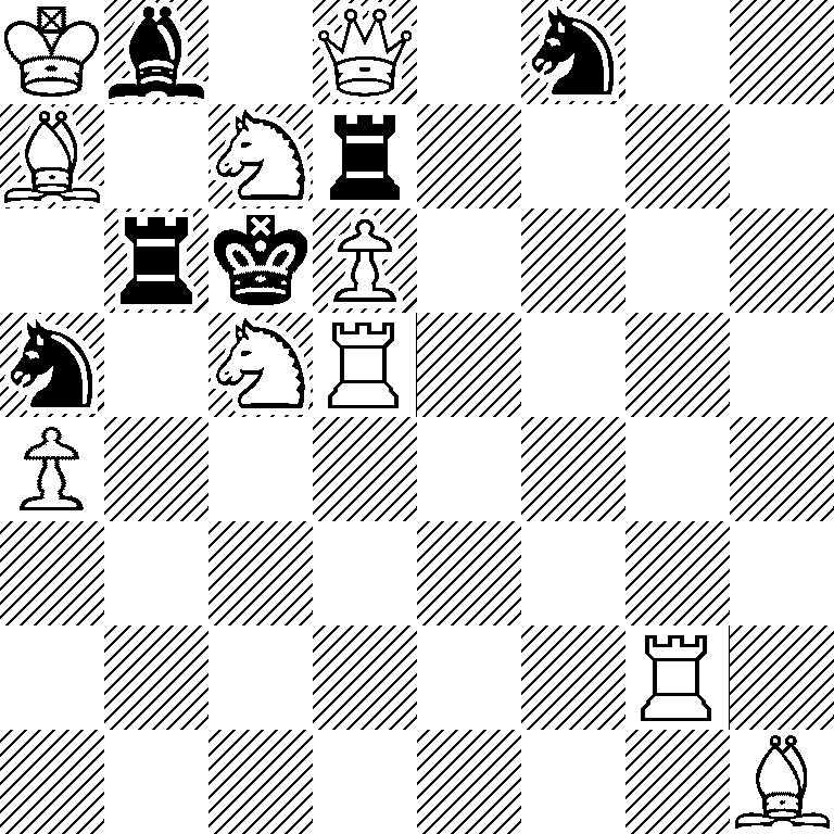 Kb1Q1n2/B1Nr4/1rkP4/n1NR4/P7/8/6R1/7B