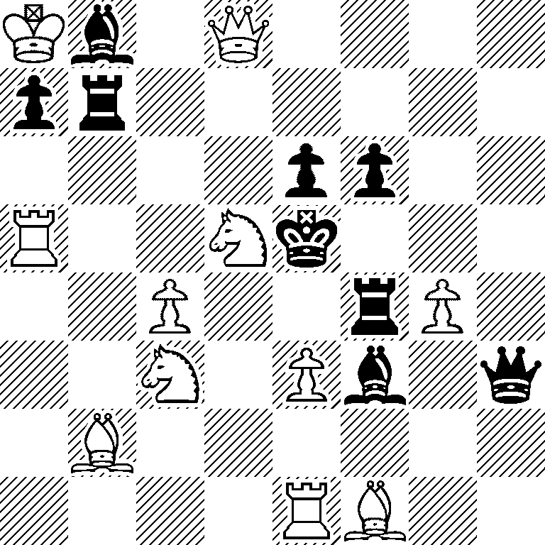 Kb1Q4/pr6/4pp2/R2Nk3/2P2rP1/2N1Pb1q/1B6/4RB2