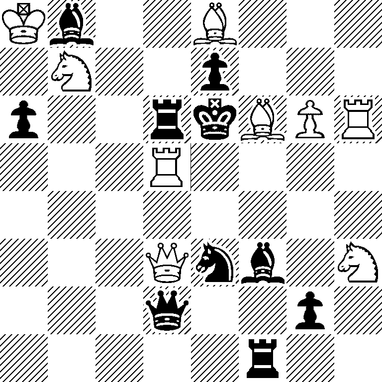 Kb2B3/1N2p3/p2rkBPR/3R4/8/3Qnb1N/3q2p1/5r2