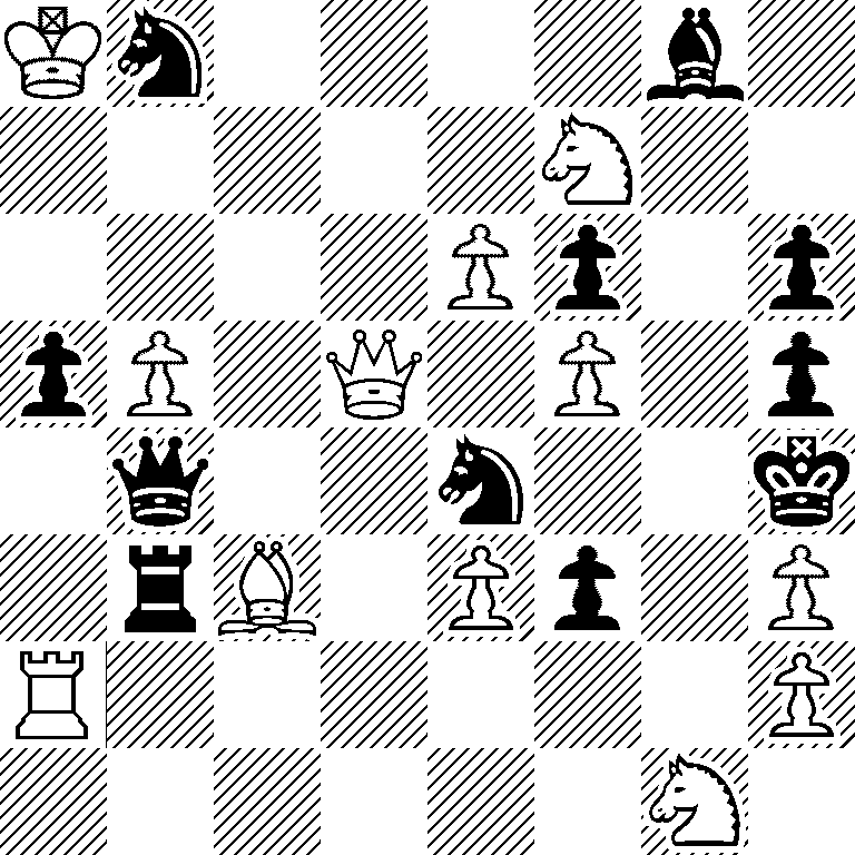 Kn4b1/5N2/4Pp1p/pP1Q1P1p/1q2n2k/1rB1Pp1P/R6P/6N1