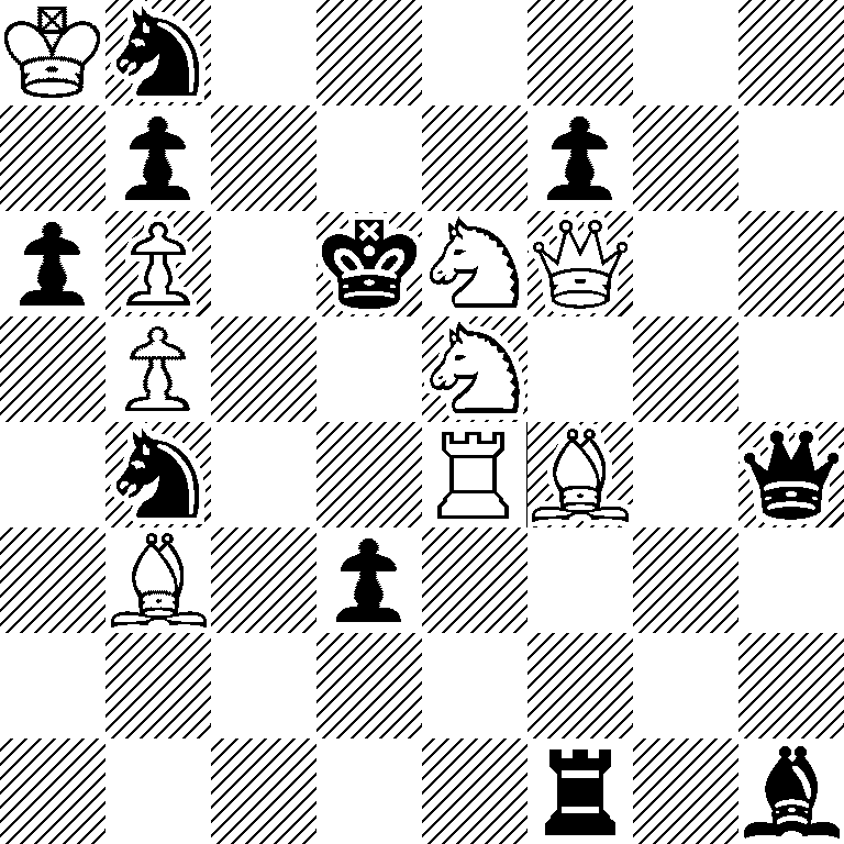Kn6/1p3p2/pP1kNQ2/1P2N3/1n2RB1q/1B1p4/8/5r1b