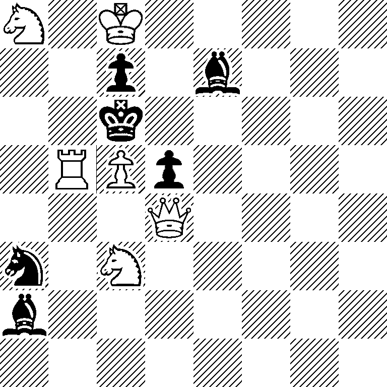 N1K5/2p1b3/2k5/1RPp4/3Q4/n1N5/b7/8