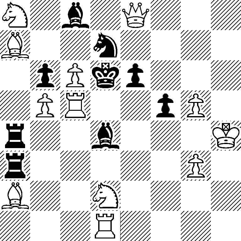 N1b1Q3/B2n4/1pPkp3/1PR2pP1/r2b3K/r5P1/B2N4/3R4