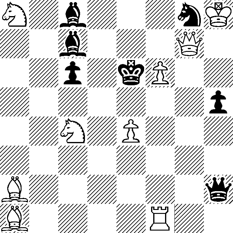 N1b3nK/2b3Q1/2p1kP2/7p/2N1P3/8/B6q/B4R2