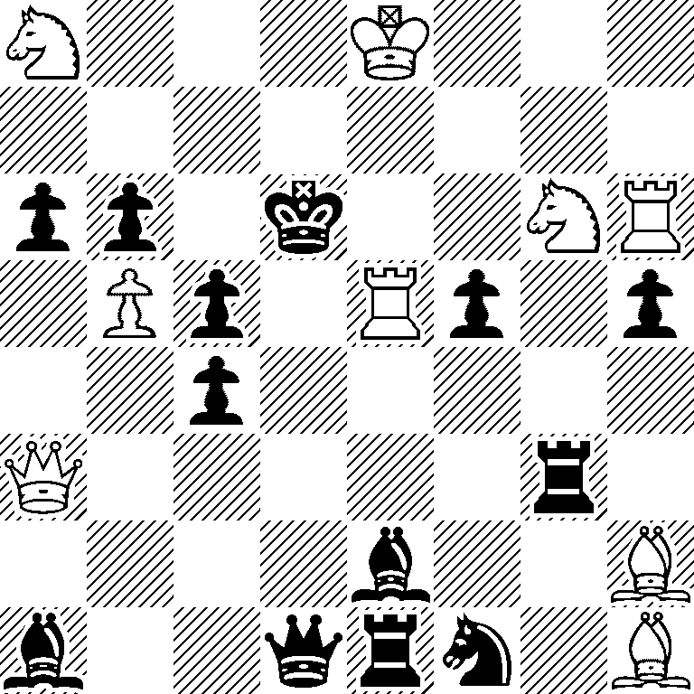 N3K3/8/pp1k2NR/1Pp1Rp1p/2p5/Q5r1/4b2B/b2qrn1B