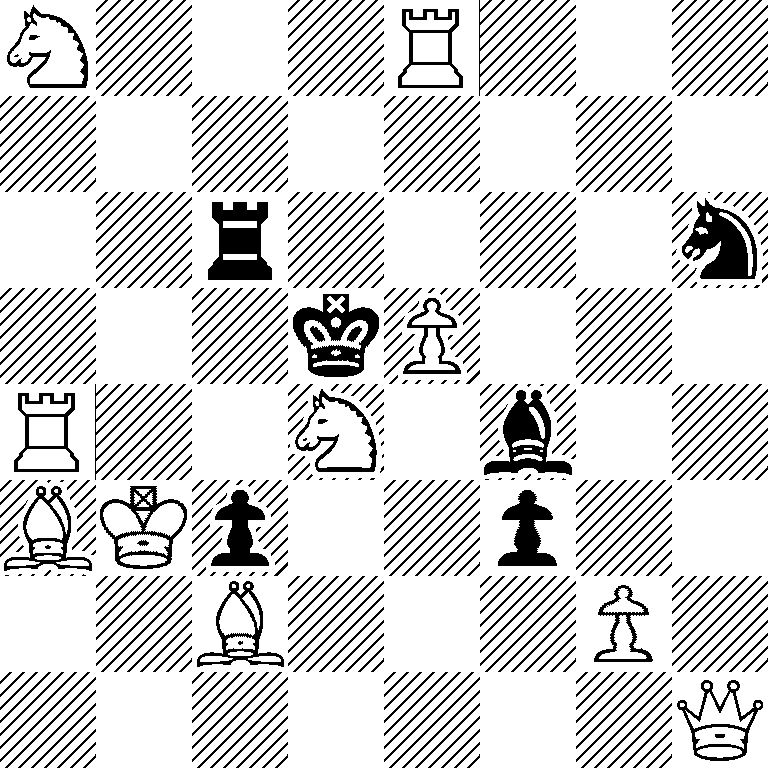 N3R3/8/2r4n/3kP3/R2N1b2/BKp2p2/2B3P1/7Q