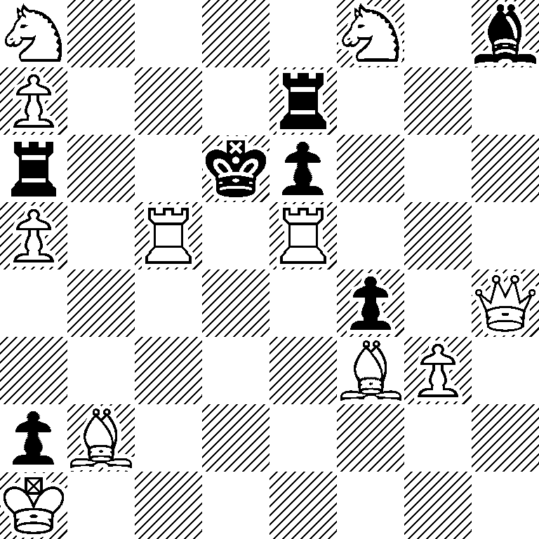N4N1b/P3r3/r2kp3/P1R1R3/5p1Q/5BP1/pB6/K7