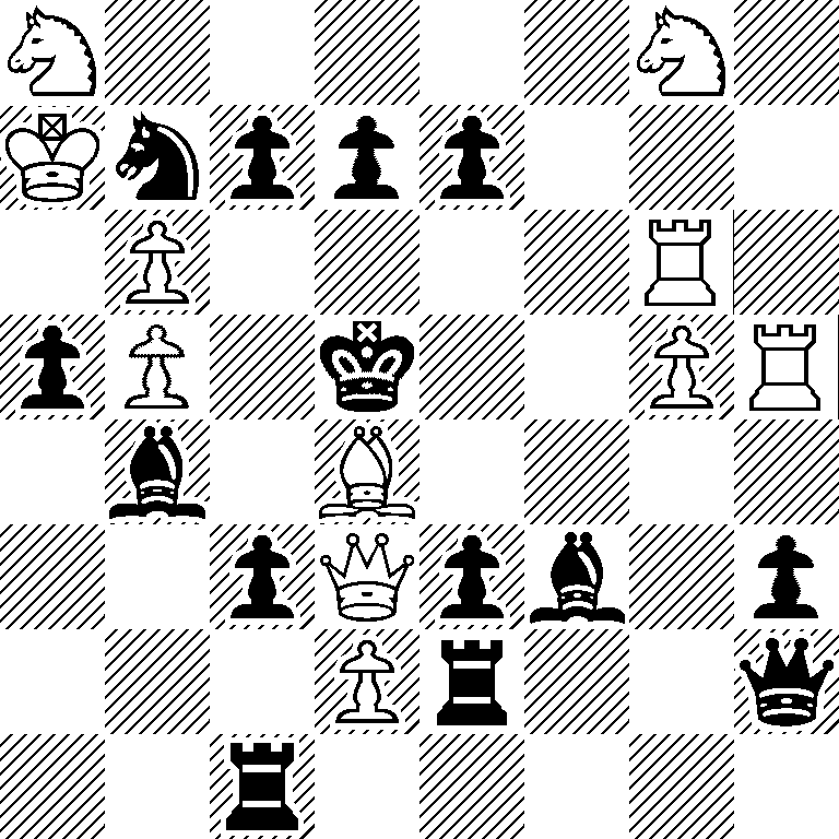 N5N1/Knppp3/1P4R1/pP1k2PR/1b1B4/2pQpb1p/3Pr2q/2r5