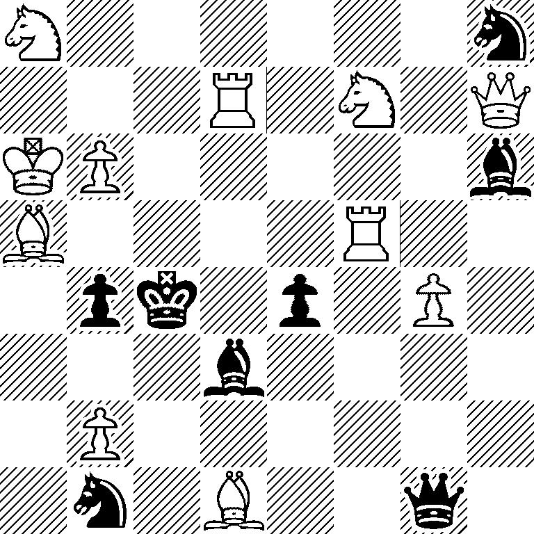 N6n/3R1N1Q/KP5b/B4R2/1pk1p1P1/3b4/1P6/1n1B2q1