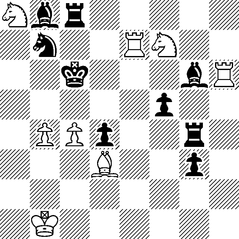 Nbr5/1n2RN2/2k3bR/5p2/1PPp2r1/3B2p1/8/1K6