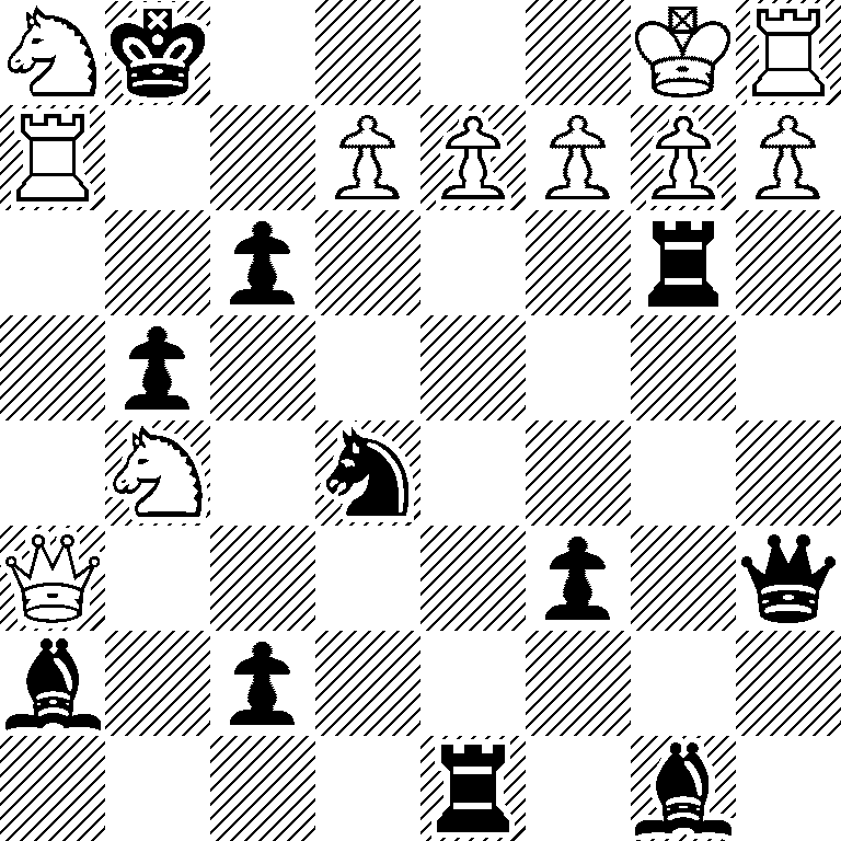 Nk4KR/R2PPPPP/2p3r1/1p6/1N1n4/Q4p1q/b1p5/4r1b1