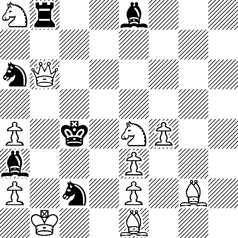 Nr2b3/8/nQ6/8/P1k1NP2/b3P3/P1n1P1B1/1K2B3