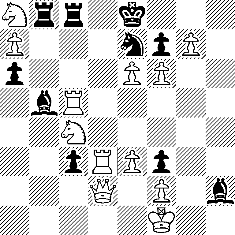 Nrr1k3/P3npP1/p3PP2/1bR5/2N5/2pRPp2/3Q1P1b/5K2