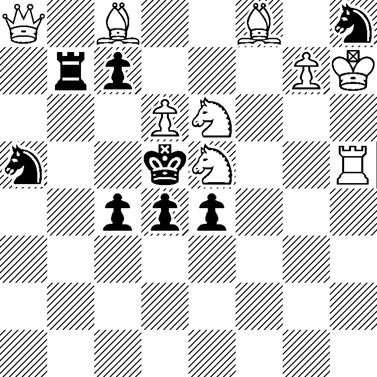 Q1B2B1n/1rp3PK/3PN3/n2kN2R/2ppp3/8/8/8