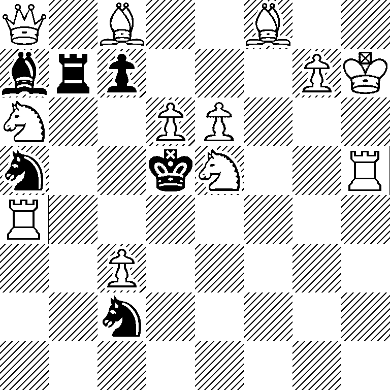 Q1B2B2/brp3PK/N2PP3/n2kN2R/R7/2P5/2n5/8