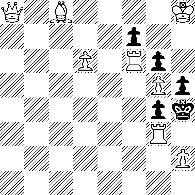 Q1B4K/5p2/3P1Rp1/6Pp/6pk/6R1/7P/8