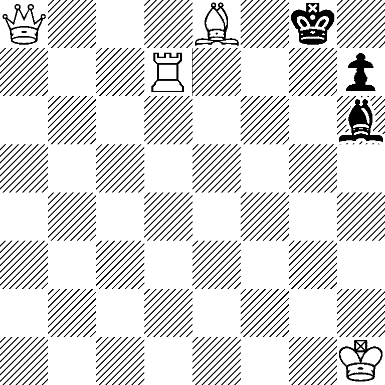 Q3B1k1/3R3p/7b/8/8/8/8/7K