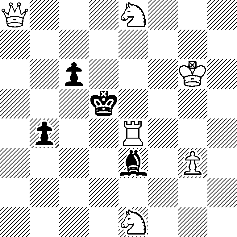 Q3N3/8/2p3K1/3k4/1p2R3/4b1P1/8/4N3