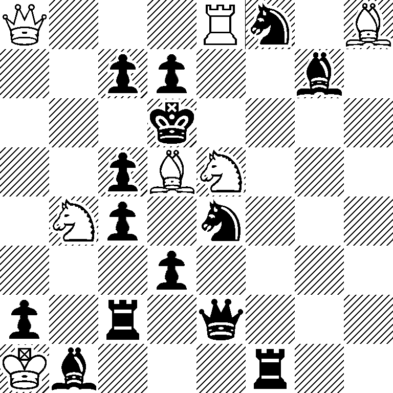 Q3Rn1B/2pp2b1/3k4/2pBN3/1Np1n3/3p4/p1r1q3/Kb3r2