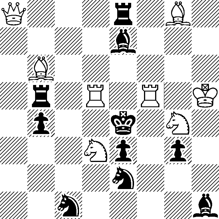 Q3r1B1/4b3/1B6/1r1R1R1K/1p2k1N1/3Np1p1/4n3/2n4b